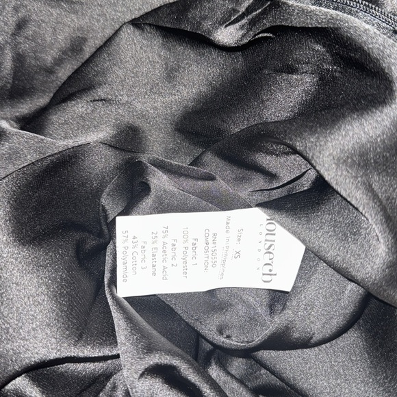 NWOT HOUSE OF CB 'Nikita' Black Satin and Lace Corset Dress sz XS - Picture 6 of 7